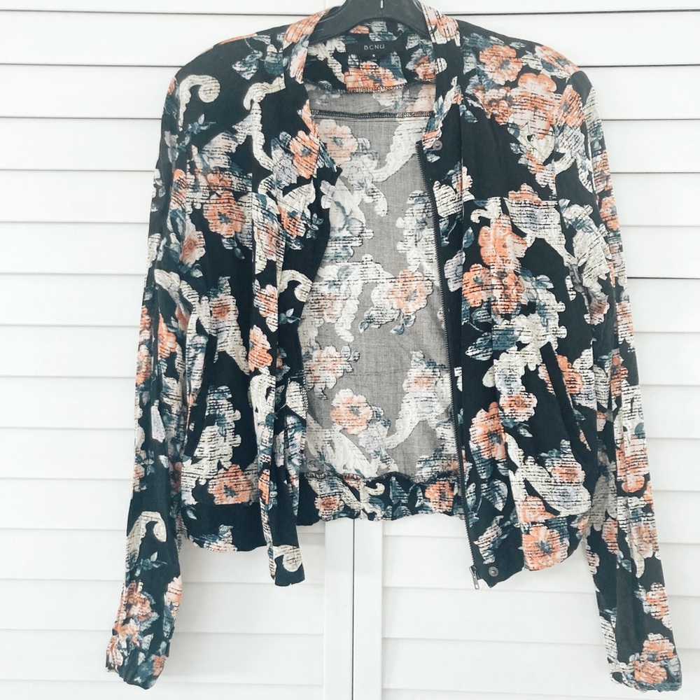 Lightweight floral bomber